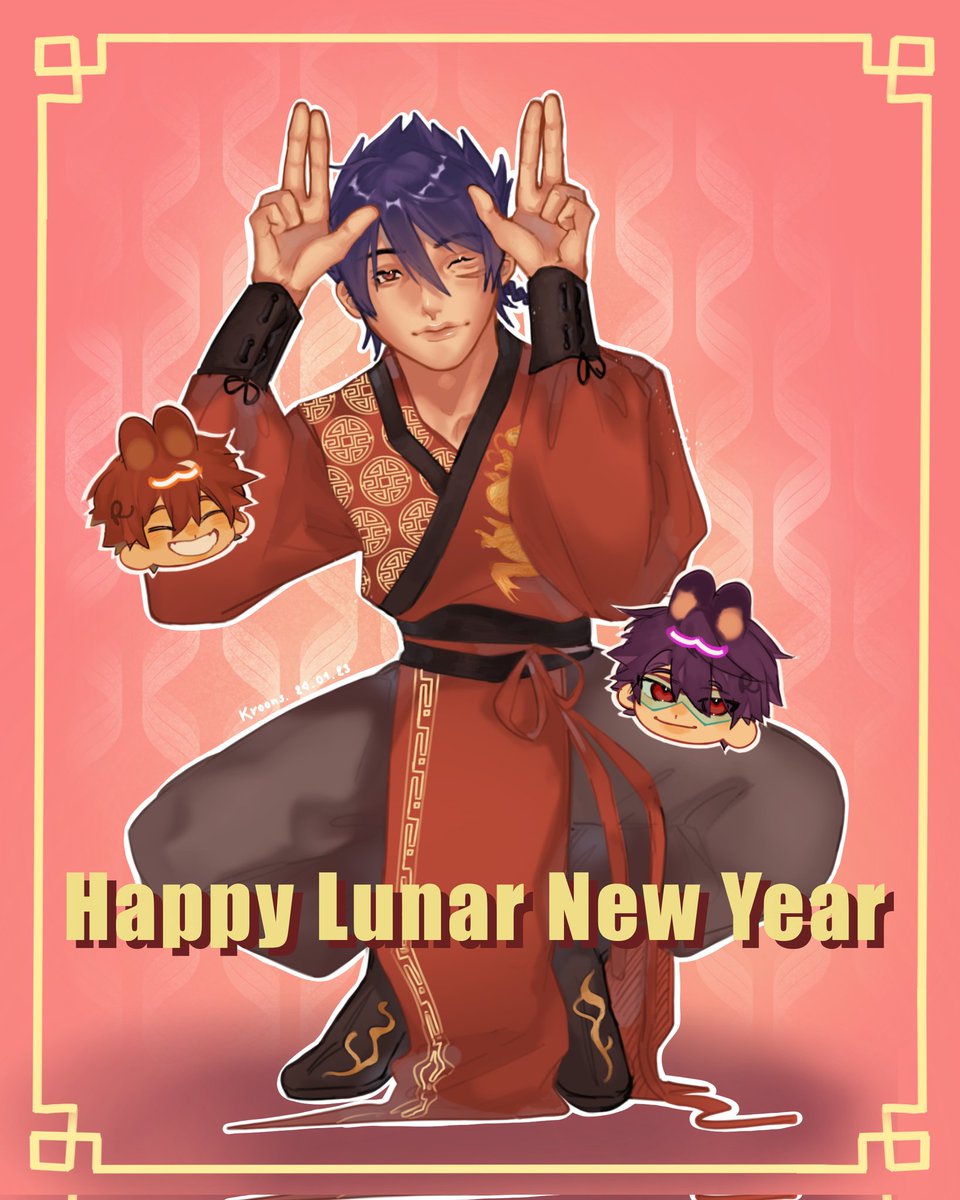 HAPPY LUNAR NEW YEARR💖🎉✨🐇

#BoBoiBoy #BoBoiBoyGalaxy #CaptainKaizo #KaptenKaizo #HappyChineseNewYear 
a bit late tho🥹 also thanks for little BBB and Fang from @yeet_ray
