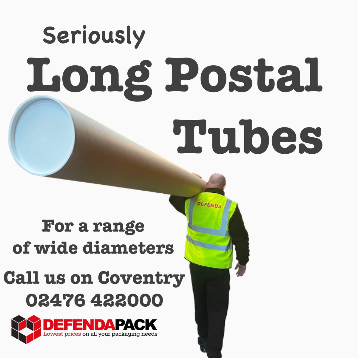 Defendapack's tweet photo. Long postal tubes with wide diameters are great for sending lots of artwork. Including all types of pictures such as rolled oil paintings that need to be rolled loosely. They are perfect for domestic U.K. or international shipping. https://t.co/TYMvNGJJhA or call 02476 422000 https://t.co/oMO3VtgDCe