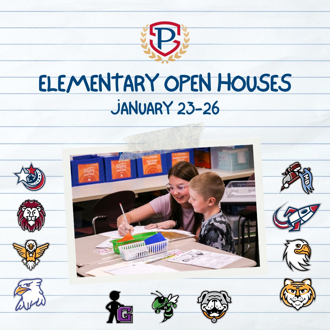 Elem. parents should have received a letter with your child's boundary school for the 23-24 school year. Each school will host an open house THIS week to meet new students/families Please join us to learn about your new school! Find your event at perryschools.org/featured/intra… 🍎🏫✏️