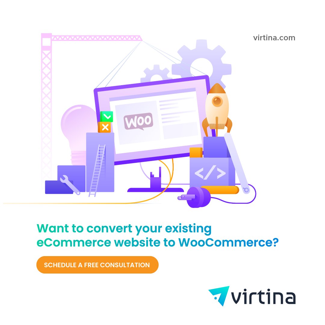 #Virtina provides #eCommerce development services, including #WooCommerce development services. We offer various services to help businesses convert their existing eCommerce websites to WooCommerce, including website migration, custom plugin development, and theme customization