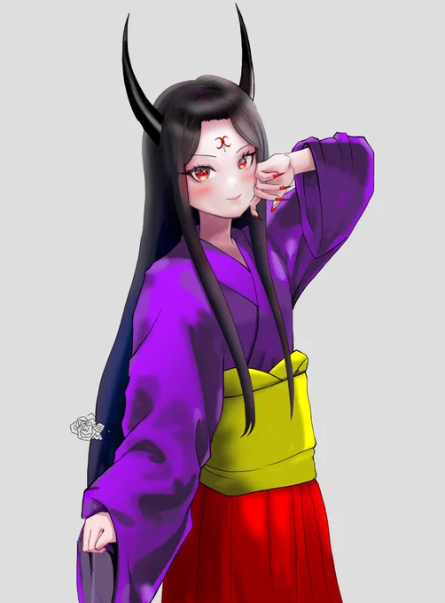 創作途中とりあえず全体を塗ってみた#イラスト 