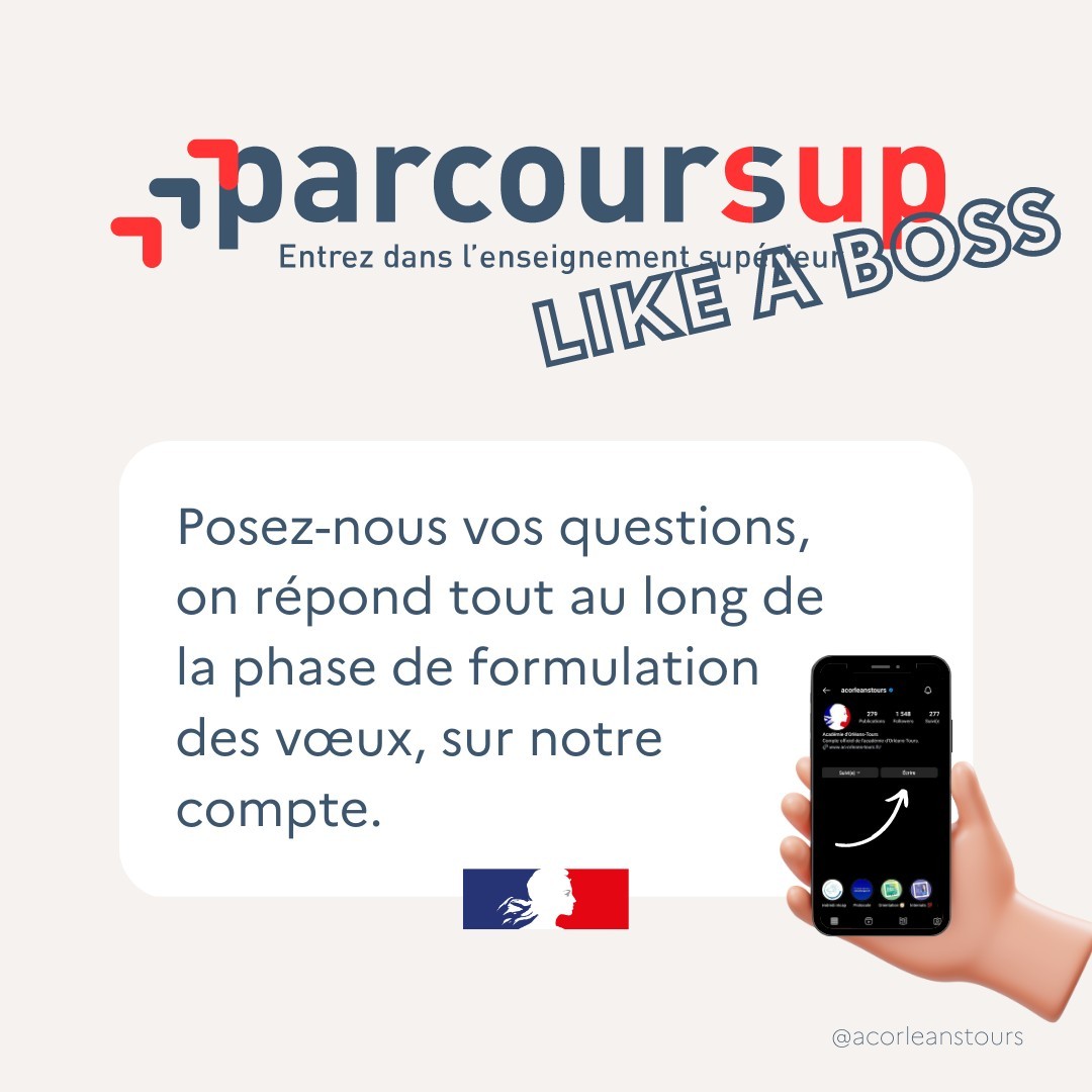 ac_orleanstours's tweet image. 🗣 Psst ! #Parcoursup2023

Depuis l&apos;ouverture de la phase de formulation des vœux sur @parcoursup_info on répond à vos questions sur notre compte #insta ! 👇

Venez nous poser vos questions et suivez-nous pour voir les réponses 🤳
↪ instagram.com/acorleanstours/