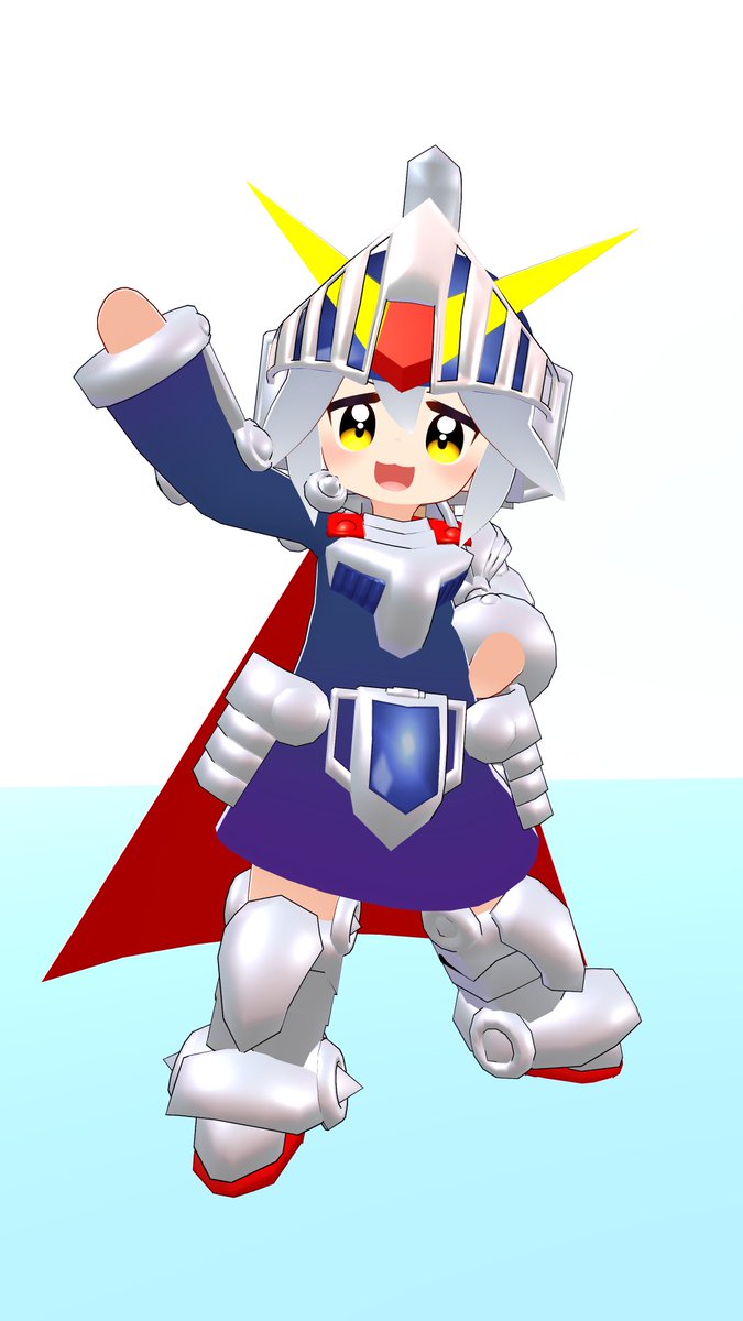 TAD_exe_VRC's tweet image. 『騎士ガンなす』ちゃん出来ました！
第二回MS少女集会、これでお邪魔してみます。
第一回は参加出来なかったので楽しみ。
 #VRC_MS少女