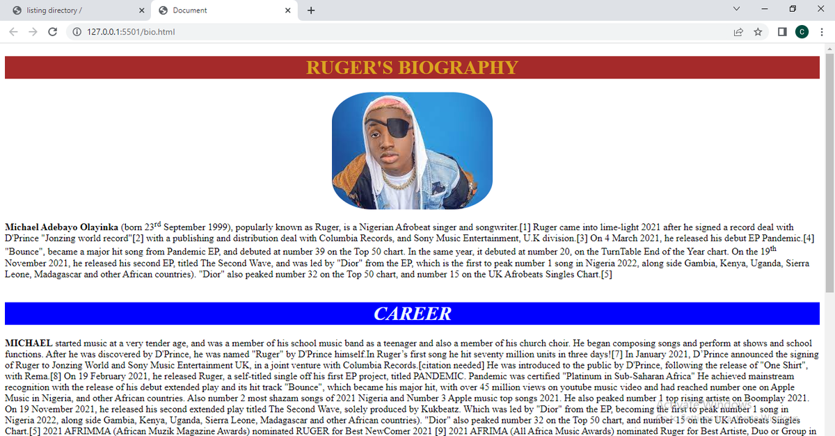 Nuel7464's tweet photo. My first project in my tech journey as a Frontend Developer.All thanks to @NupatOfficial..., The dream is to become a top notch and second to none developer....#techbros #frontendev #HTML #CSS https://t.co/tQ9Q0VOYAM