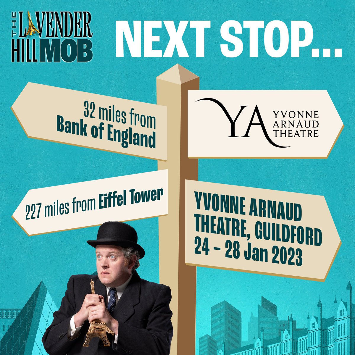 Next stop... <a href="/YvonneArnaud/">Yvonne Arnaud Theatre</a>! We are delighted to be bringing #LavenderHillMobPlay to Guildford until Saturday! Join us for this classic British comedy while you still can.