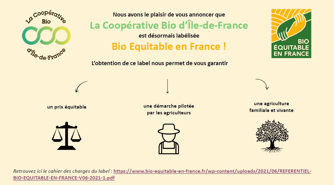 La Coopérative Bio d'Île-de-France tweet media