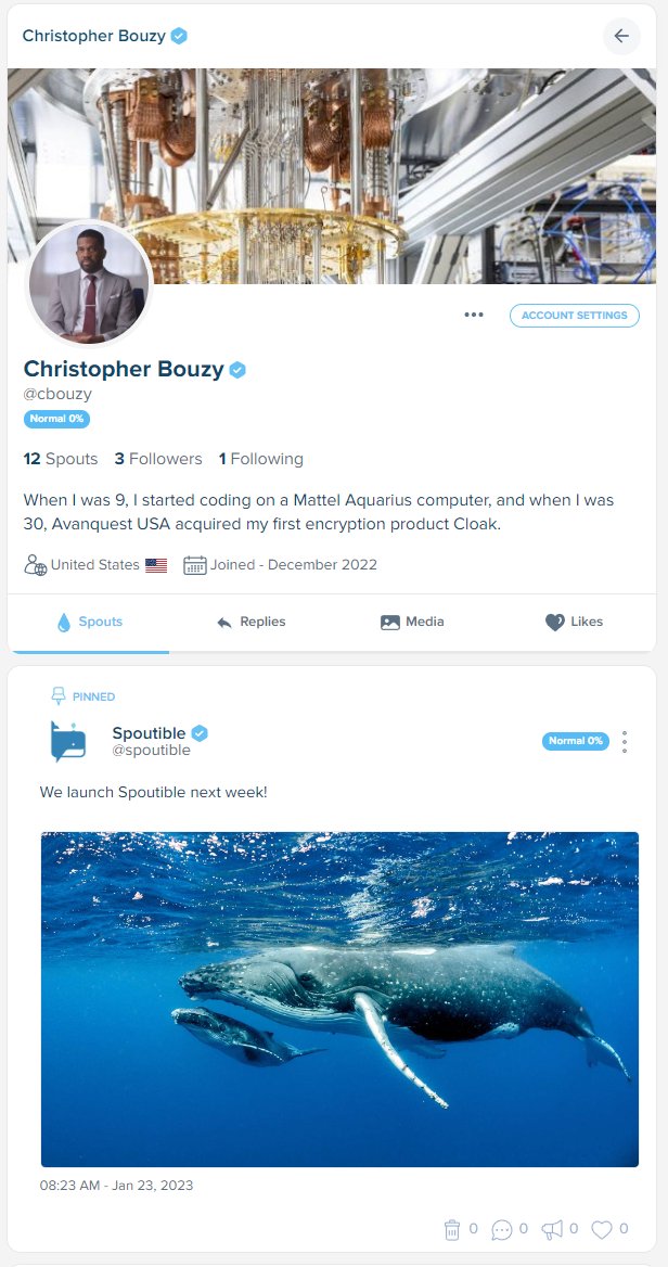 cbouzy's tweet photo. 🐳Not only can you pin your spouts, but you can also pin the spouts of other users on your profile, something you can't do with Twitter. Are you ready for https://t.co/hfFdnf3QqT? https://t.co/QC76YMNdrB