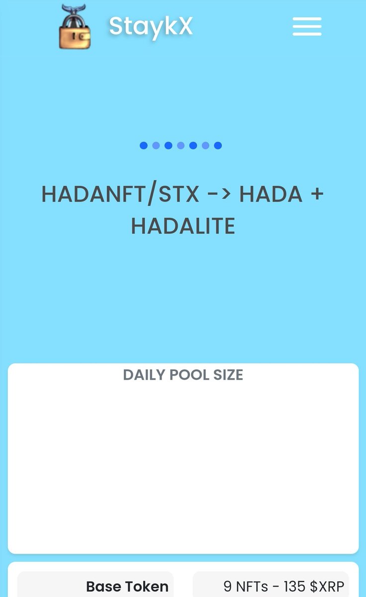 MEGAMANXRP's tweet photo. I spy #WTF #PreStayking β€οΈ
100M $HADA & 100M #HADALITE pool for #WTF #Staykers π₯π₯π₯π₯
15 $XRP weight per NFT. https://t.co/JzHJ51WZSY