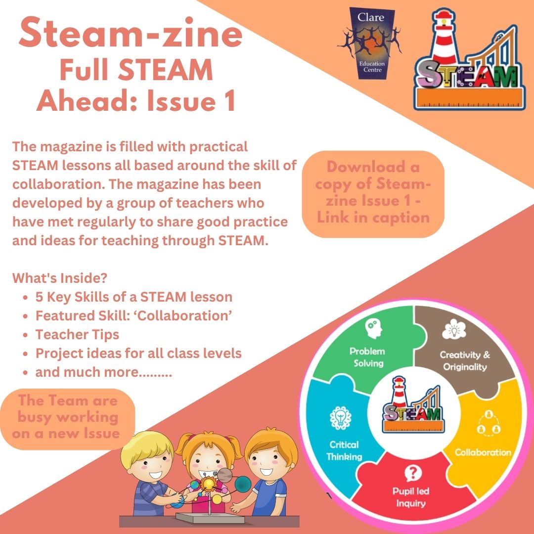 Steam-zine Full STEAM Ahead: Issue 1

The magazine has been developed by a group of teachers who have met regularly to share good practice and ideas for teaching through STEAM.

Download Steam-zine Issue 1 here: drive.google.com/file/d/1slqxLb…