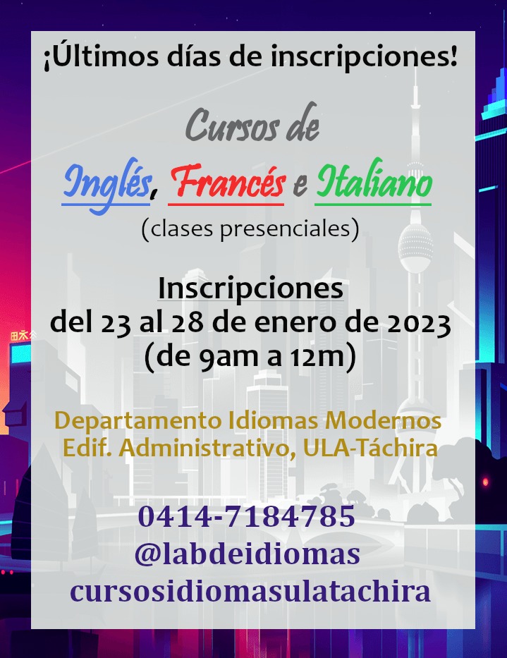 IDIOMAS ULA TÁCHIRA (@labdeidiomas) on Twitter photo 