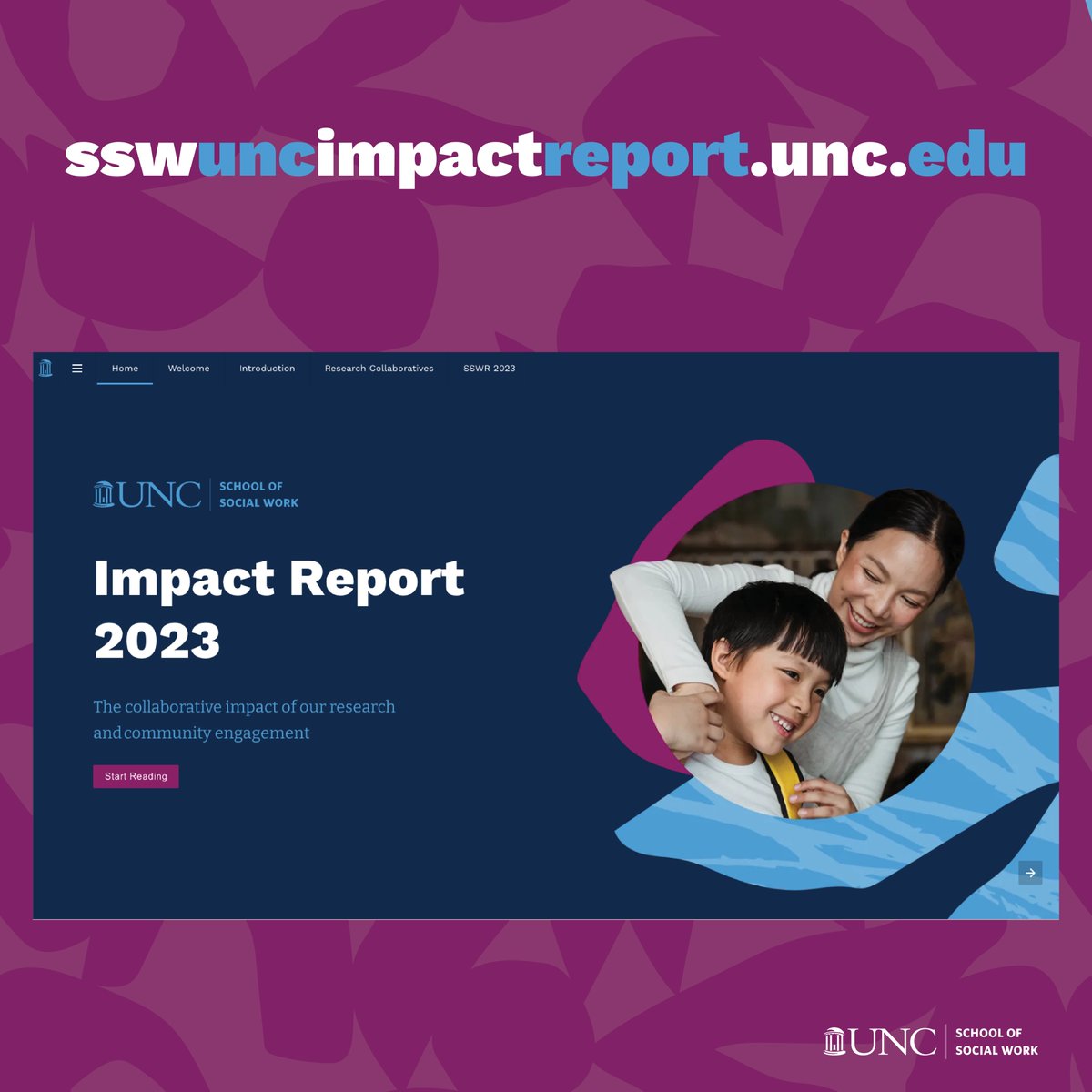 ❝In this first in a series, we highlight the collaborative work and the lines of research that are woven throughout decades of rigorous, evidence-used research at the #UNC School of Social Work.❞—Dean Ramona Denby-Brinson in our sswuncimpactreport.unc.edu, introduced at #SSWR2023