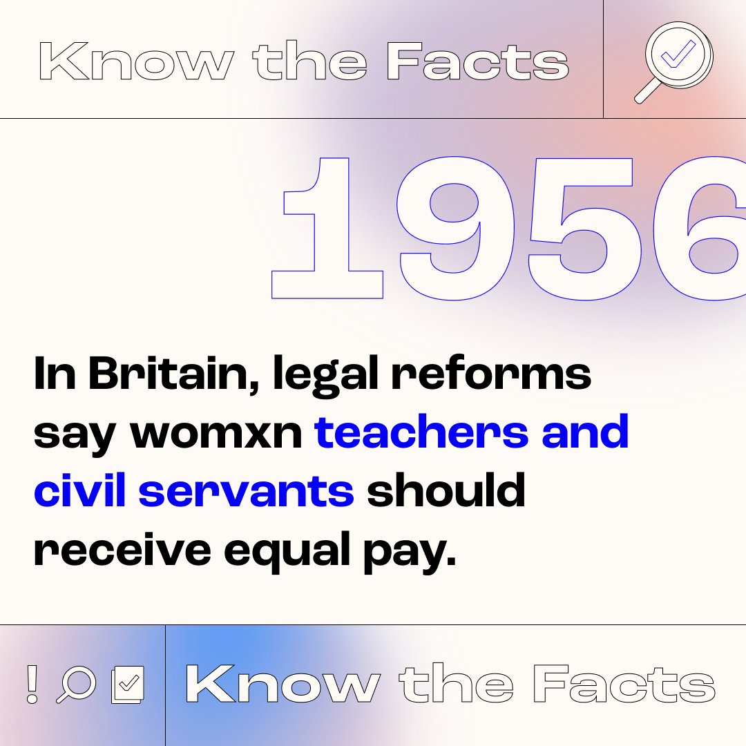 thepanelle's tweet photo. In 1956, equal pay was demanded for womxn teachers and civil servants. Unfortunately, womxn today still struggle with equal pay, and it is still an ongoing issue.

#knowthefacts #1956 #equalpay #equalrights #equality #feminism #womxnempoweringwomxn #womxn #empowerment https://t.co/9Z1oY3RSzu