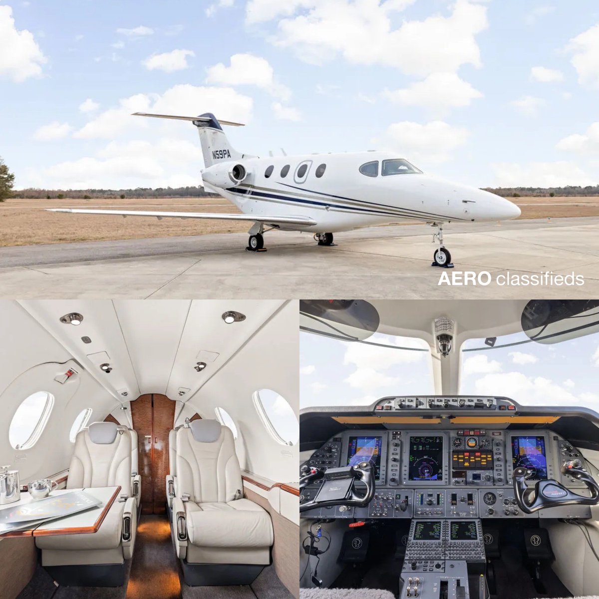AeroClassifieds's tweet photo. JUST LISTED - Premier 1A Aircraft For Sale Access the full spec at https://t.co/B4U1PFCRCo 

Major Collins Modernization Upgrade Performed August 2018 at Textron Aviation in Wichita, Kansa
Engines on TAP Advantage Blue – $195.48 per Hour per Engine
CAMP
Collins CAS

#aviation https://t.co/C1LSb6lInM