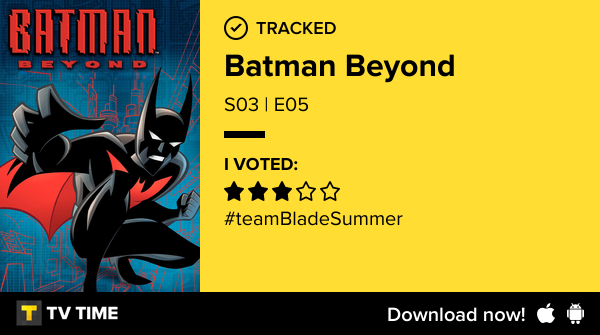 andresmedina's tweet photo. Acabo de ver el episodio S03 | E05 de Batman Beyond! #batmanbeyond https://t.co/KWLnHoDA3R #tvtime https://t.co/Anbhz04Dhn