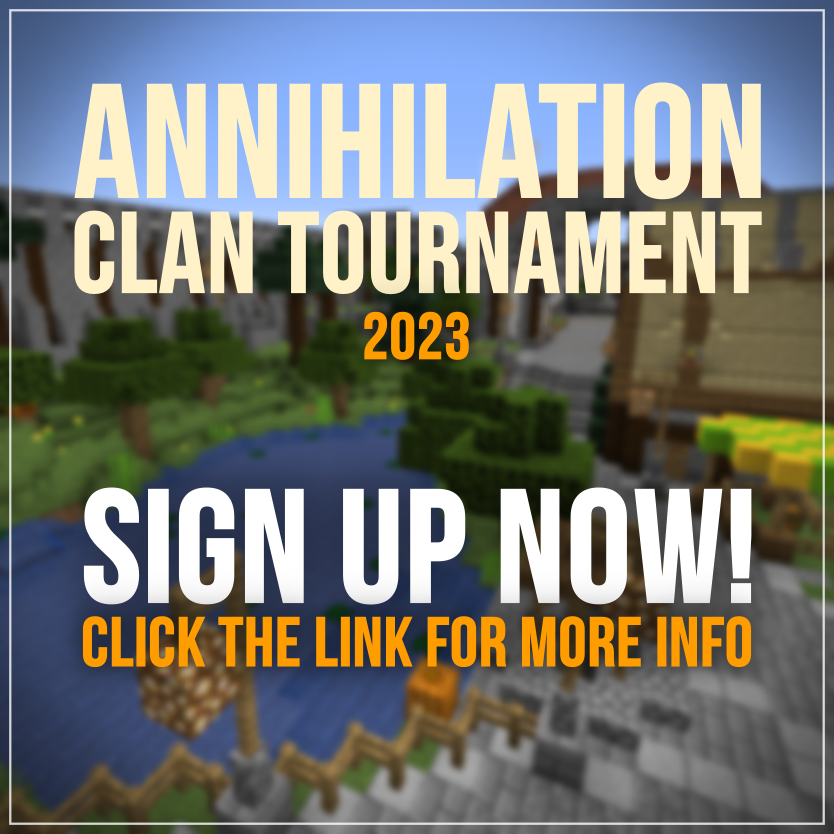ShotbowNetwork's tweet photo. It's finally happening, we're once again hosting an official Annihilation Clan Tournament including some very exciting prizes to compete for! 

More info: https://t.co/uH4uxanZTv https://t.co/GP16ftfcq4