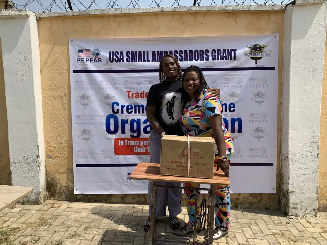 On the 5th October2021 we announced on our platforms that we enrolled 40 Trans and GNB folks for vocational skills acquisition and on the 20th Jan 2023, 10 trade tools (5 manual sewing machines and 5 make-up boxes) were given to those that successfully completed their training
