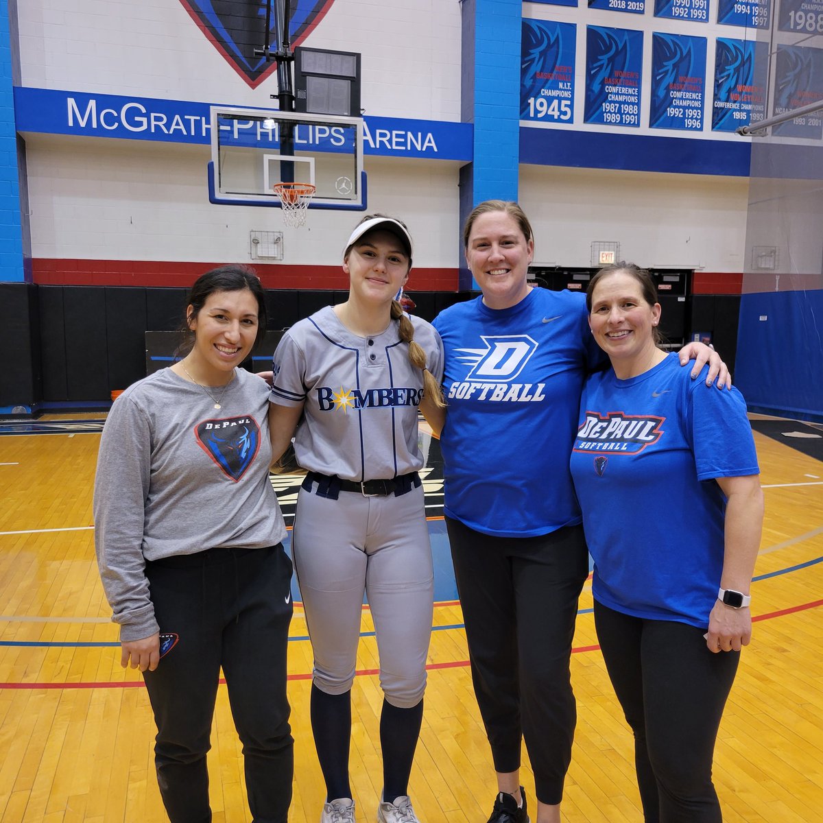 Thank you <a href="/DePaulSB/">DePaul Softball</a> for an amazing camp the other day. I learned a lot of new things that not only will better my performance but also the mental side that goes with everything. Despite the long day I had a lot of fun getting to learn from the coaches and players. @ChiBombers_16u