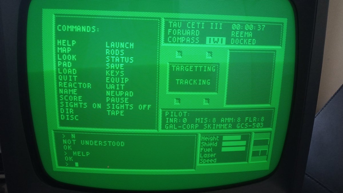 slicebargames's tweet image. We've found (and got working) possibly the earliest inspiration for the Astra Protocol series, Tau Ceti, a 1986 Amstrad CPC 464 game.

Looks great on the old green screen monitor

#retro #amstrad #cpc464 #astraprotocol #retrogame
