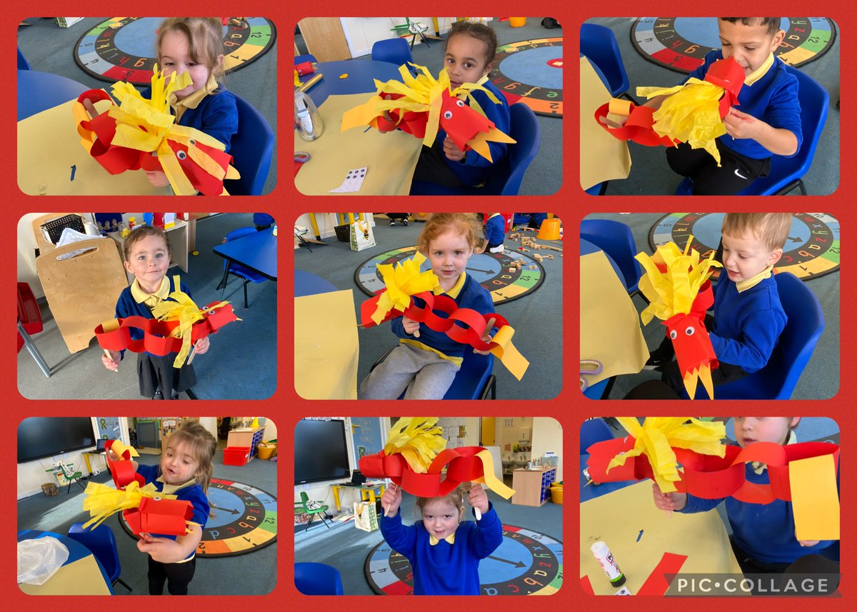 RYFOren's tweet photo. To celebrate Chinese New Year we made Chinese dragons out of paper and tissue🐲🐉🇨🇳
#EthicalEfan #ProudToBeRYF @rhosyfedwen https://t.co/BbsSBr1mEO