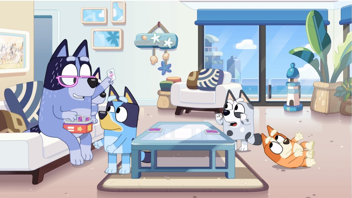 Two Bandits Watching Bluey on Twitter "Grab a new card and act it out