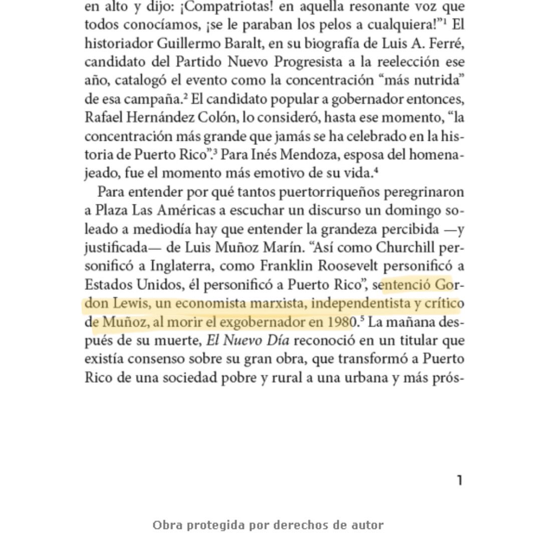 Yo no sé, pero yo entendía que Gordon Lewis era “historiador caribeñista” (una institución en los #CaribbeanStudies) y no economista e independentista… pero bueno, allá la persona que hizo el “google search” para esta autopublicación en Amazon.