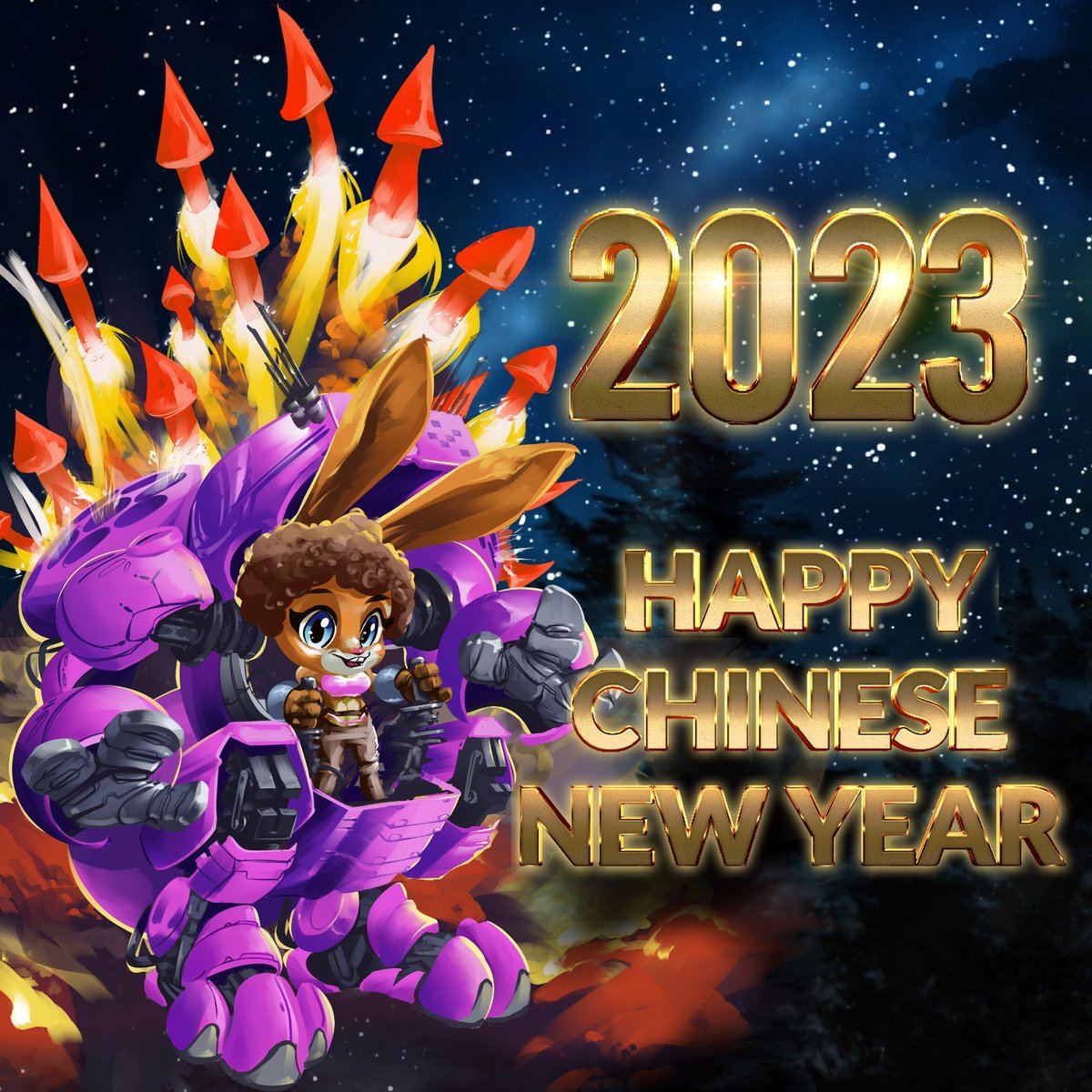 Happy Chinese New Year! 🧧🐰 Wishing you all prosperity and good luck in the Year of the Rabbit. 

To celebrate, Torry constructed a special MECH suit! Illustrated by our talented artist John Bisoski. 

#ChineseNewYear #YearoftheRabbit #Prosperity #GoodLuck 🐰🧧 #jedstargaming