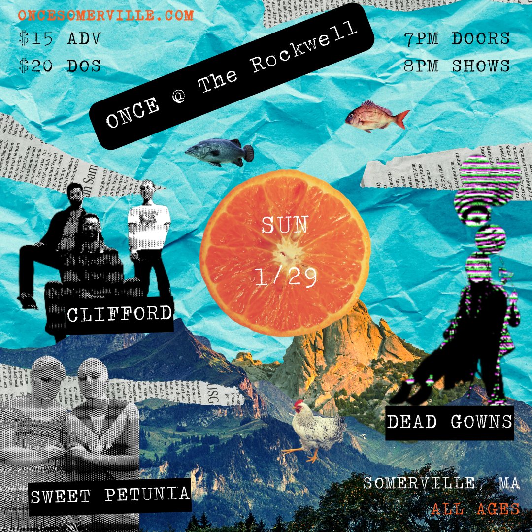 <a href="/voila_deadgowns/">Dead Gowns</a> is playing this Sun at <a href="/RockwellThtr/">The Rockwell</a> with Clifford and <a href="/sweeetpetunia/">sweet petunia🌸</a>!

Dead Gowns is the project of a Portland, ME singer-songwriter. In the HOW EP, she pushes “expressive arrangements and raw melodies into a glowing spectacle”.

Tickets: ow.ly/uF6x50Mxe7S