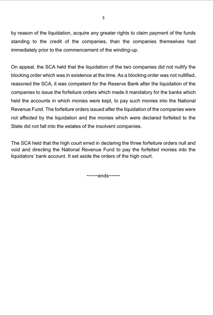 SCA_ZA's tweet photo. Media Summary: South African Reserve Bank and Another v Johnine Winsome Elisie Maddocks N O and another (1268/2021) [2023] ZASCA 04 (23 January 2023)
Today, the SCA delivered a judgment in which it upheld with costs an appeal by the South African Reserve Bank (Reserve Bank). https://t.co/Z7a85FTzax