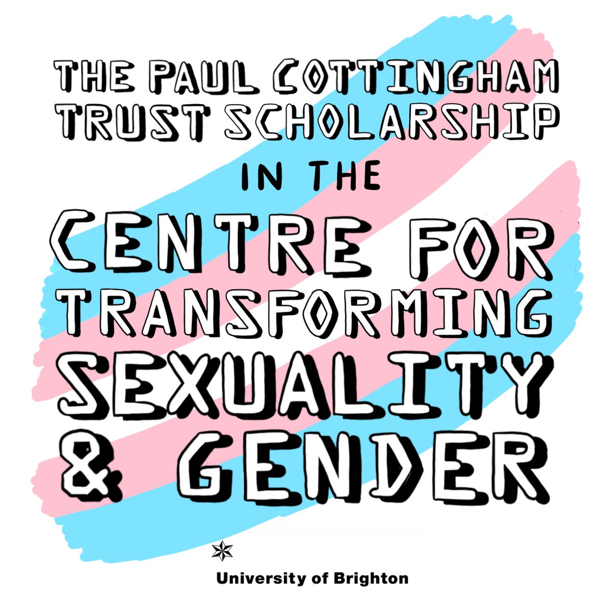 CTSG_Brighton's tweet photo. The Centre is super excited to offer the Paul Cottingham Trust scholarship for a fully funded place on the Social Research Methods MSc to a candidate who is committed to making a difference to the trans community through research. https://t.co/sg4C7pAAiU https://t.co/wUQWns8XYY