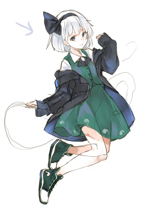 みょん。
ラフも載せてみた。 