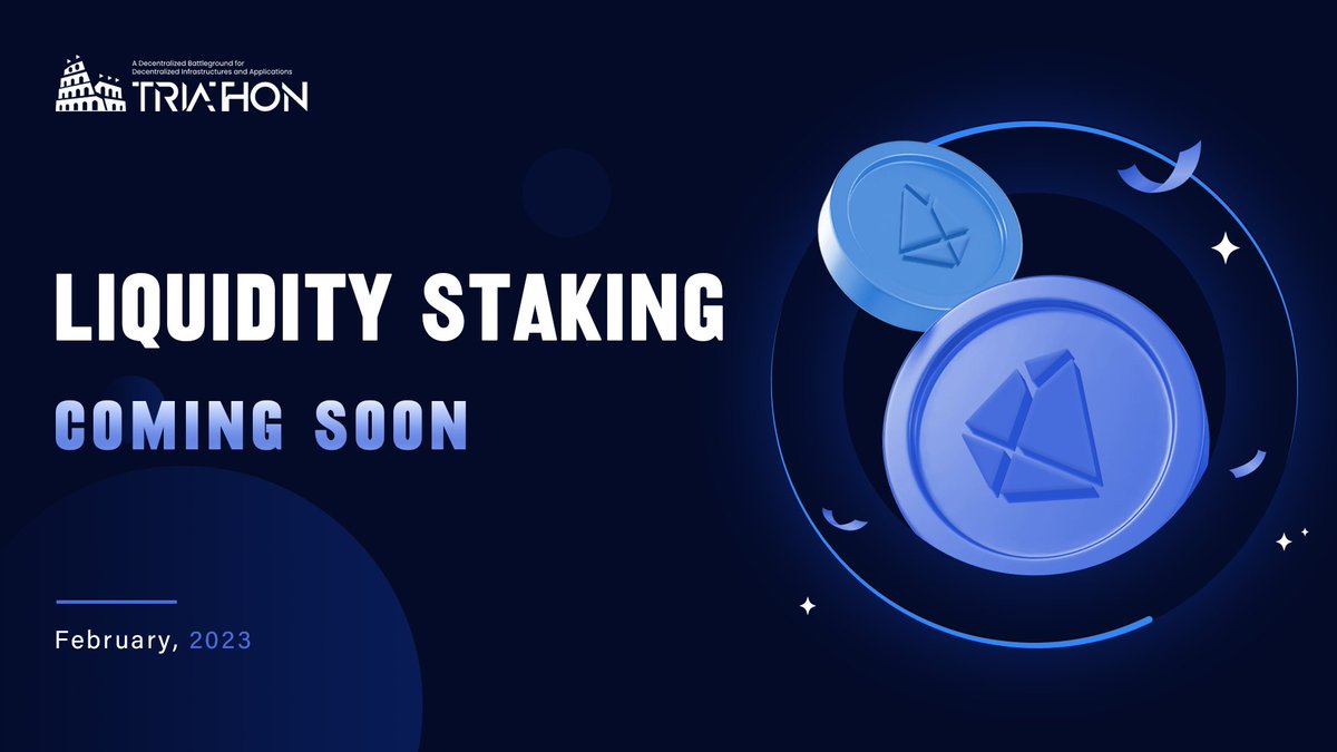 TriathonLab's tweet photo. 📢#Triathon Liquidity Staking is coming soon🔥

⚡️In the initial phase,there will be two stake pools available:stake in TRIAS-GEON LP and stake in GEON

📅Rollout is planned for early Feb

Stake your tokens and enjoy high returns!💰

Stay tuned for more updates🚀

$GEON $TRIAS https://t.co/csCOJRbycw