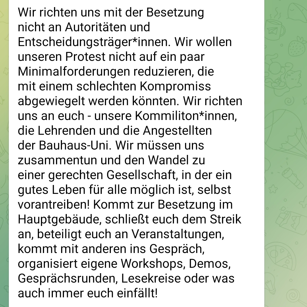 In #Weimar wurde heute die #BauhausUni besetzt🚩
