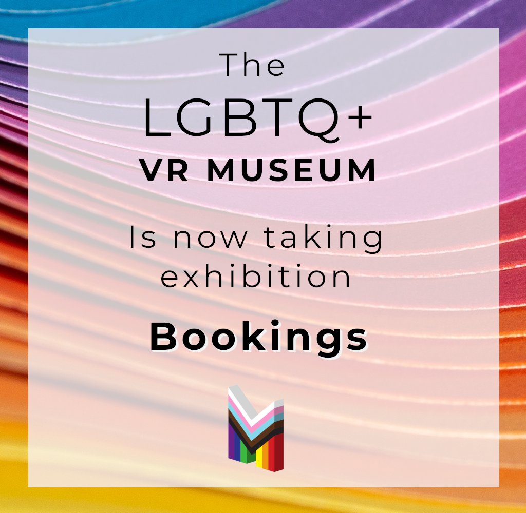 We are now taking bookings for Pride 2023!! If you want to exhibit the museum please get in touch via our website lgbtqvrmusum.com  🌈🌈

#pride #pride2023 #lgbtq #vr #xr #virtualreality