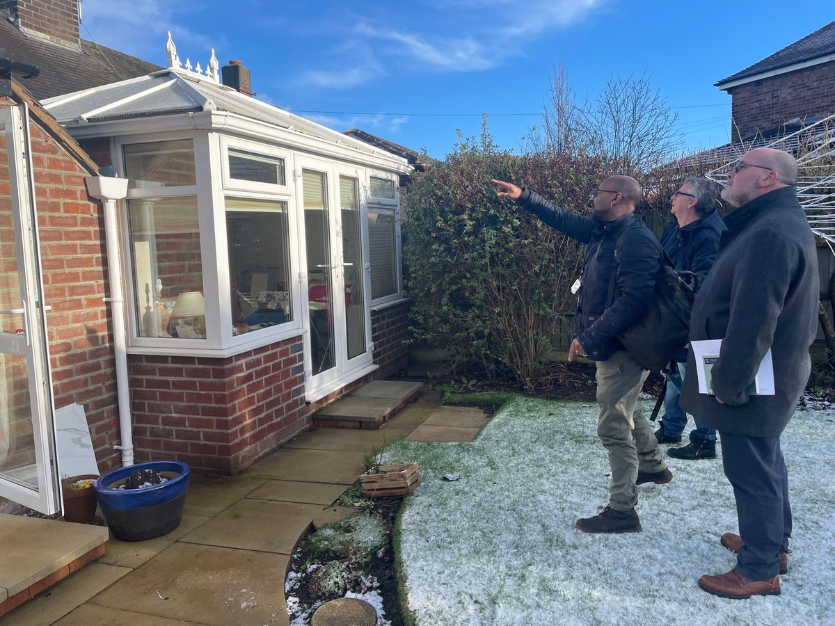 whiaorguk's tweet photo. Site visit in Latchford with WHiA Technical Officers Matthew Afful and Peter Grice.

They were surveying a private customer’s home with a view to connect the conservatory to the kitchen and plaster the roof.

Find out more about our services: https://t.co/ihATdLRFYd

#Warrington https://t.co/n52z62HOkI