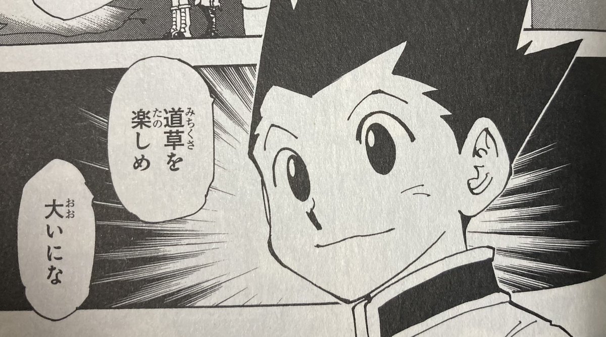 人に褒められるなんてただの結果よ。
そこまでの過程で得たものが、何にも代え難い価値のあるものよ
(画像:HUNTER×HUNTER 32巻より) 