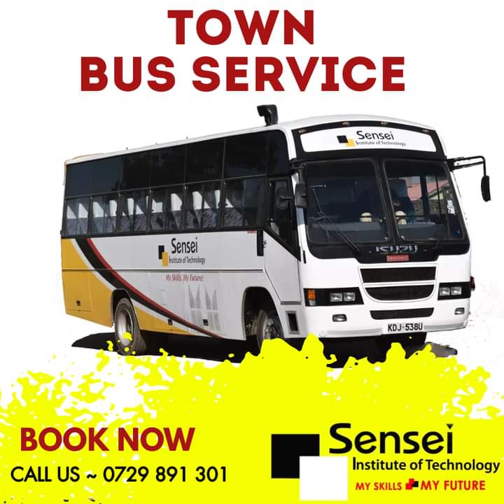 Mlikuwa mnasema Sensei Nakuru iko mbali na Tao? Tunawasort sasa. From now on we will be transporting Our Students To and From Town Kila siku ndo watu wasome virahisi ama Sio? 

#Senseiat10  
#myskillsmyfuture 
#Kuinukaniskills  

0717 951 055 |  0729 891 301