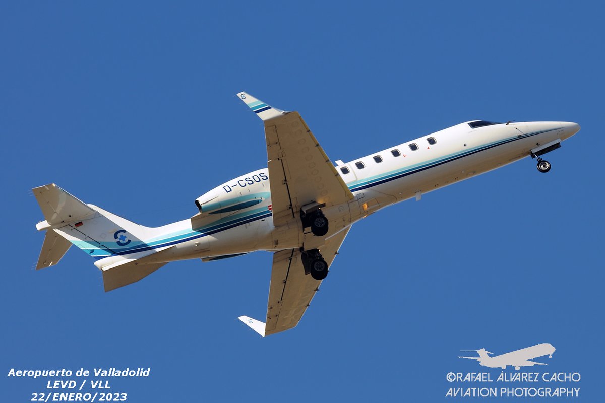 AlvarezCacho's tweet photo. 22/01/23 vuelo de evacuación médica desde @AeropuertoGC al @HamburgAirport con escala - repostaje en @AeropuertoVll como UNI134/JCL134.Aquí llegando y partiendo desde pista 05. #UNICAIR es el resultado de la unión de #Jetcall y @airalliance con entidad propia.#Learjet45 #medevac https://t.co/yOpSPIWG1x
