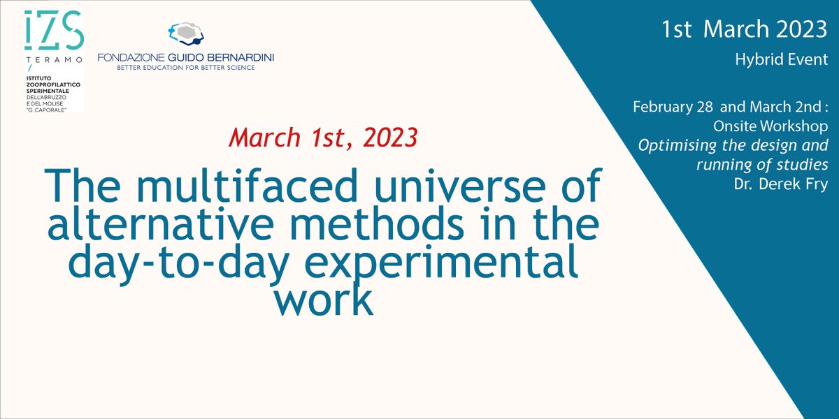 FondGBernardini's tweet photo. Click here for more info: https://t.co/HRk7Yo9BO4
#event #training #alternativemethods #experimentaldesign #3rs https://t.co/0YqwIIBxwP