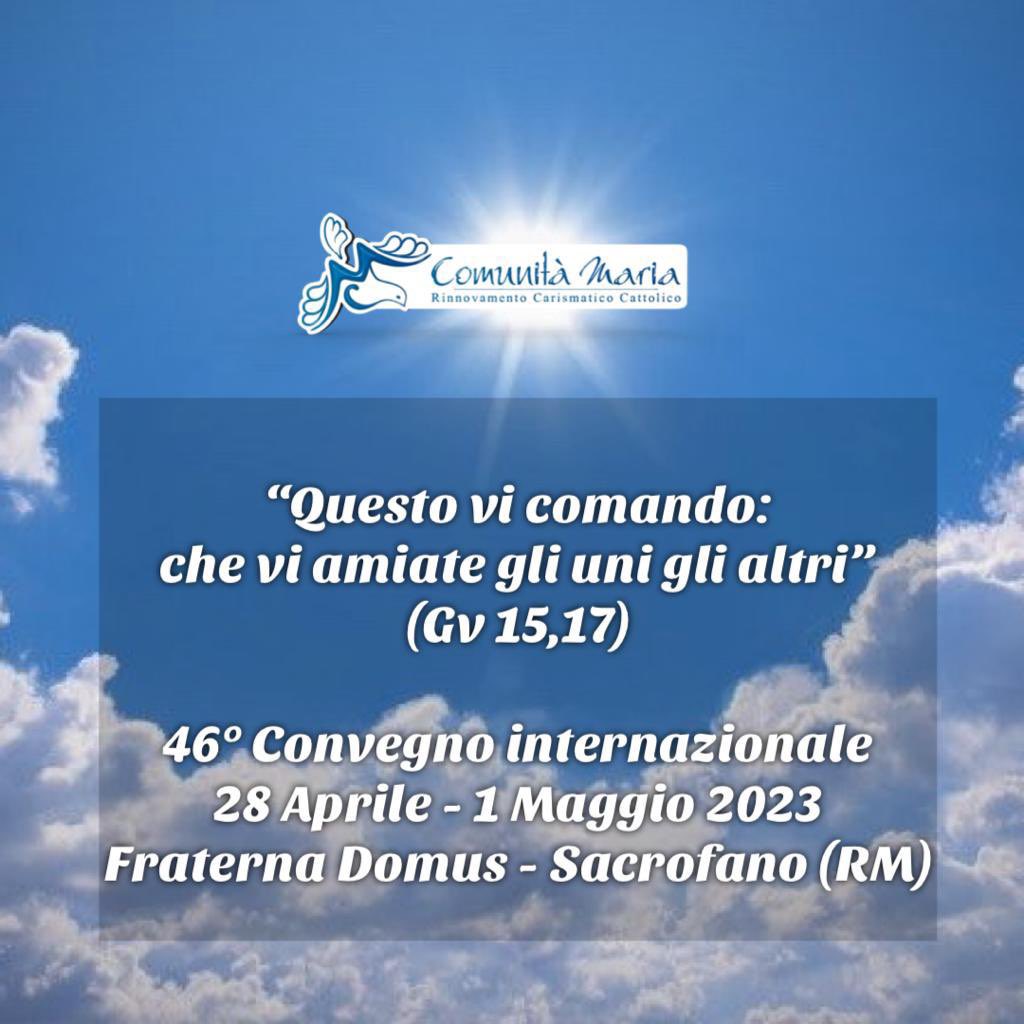 CMRCC's tweet photo. Con grandissima gioia, possiamo finalmente annunciarvi una meravigliosa notizia: il 46° Convegno Internazionale della Comunità Maria! 
Le iscrizioni sono già aperte, cosa aspetti? Iscriviti subito! 
#GoodNews #comunitamaria #joy #convegnointernazionale #tiaspettiamo https://t.co/dKZjS8zZ8s