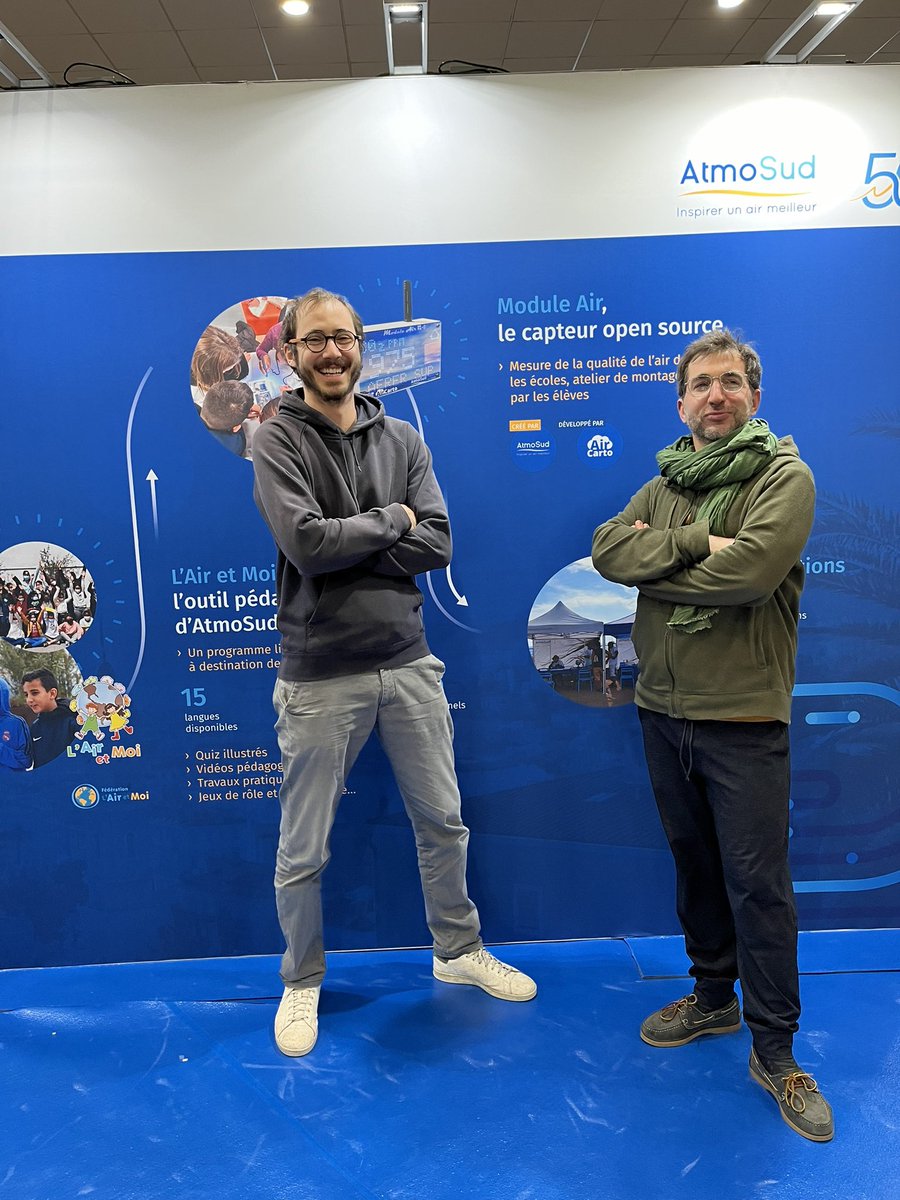 AirCarto's tweet photo. L'équipe d'AirCarto sera présente demain au Pharo à Marseille pour les 50 ans d'@AtmoSud. Névénick et Paul vous présenteront les capteurs open source #ModuleAir et #Nebulo https://t.co/hRo1NoF6UF