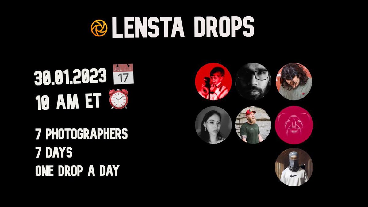 Get ready @LensProtocol 🌿📸 One drop a day, created via Lensta mobile app. Featuring the very talented photographers: @gramsdidit @monkwithchaos @blissphish @arterlioz @oan_media @ryanfoxeth and @c0nlon