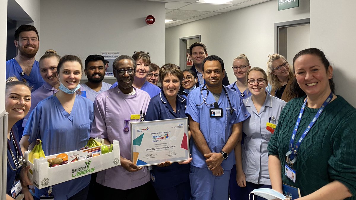 HDFT_Innovation's tweet photo. Well done to SDEC who are Novemberβs Team of the Month π Nominated by colleagues for being committed, proactive & flexible- and by patients who described the team as wonderful, helpful, friendly, efficient & kind π #TeamHDFT https://t.co/NbEZtKMSyK