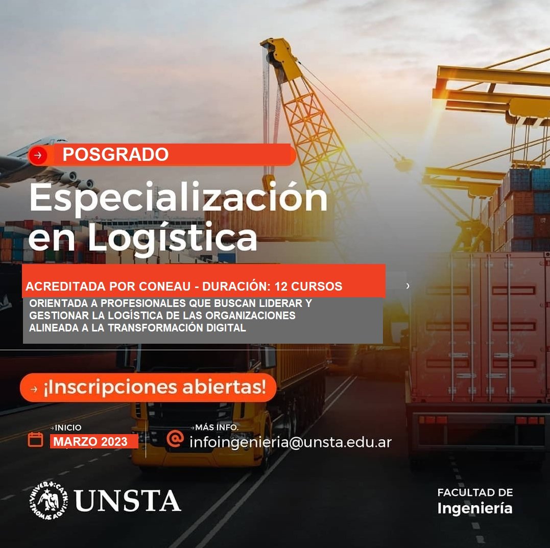 IngenieriaUnsta's tweet photo. ¡Sumate a esta carrera!
¡TE ESPERAMOS con un excelente equipo docente!
#Ingeniería #Especializacion #Logística #UNSTA https://t.co/pn6V8gZLxp