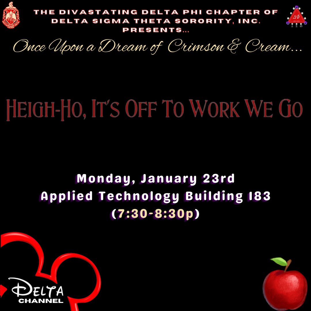 Join the DIVAstating Delta Phi Chapter today in the AT Building at 7:30pm as we talk about the importance of internships during and after college. Can’t wait to see you there ♥️