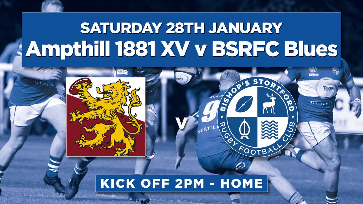 This week the Blues are in action, at HOME to <a href="/AmpthillRufc/">Ampthill Rugby</a> 1881 XV. 2pm kick off.