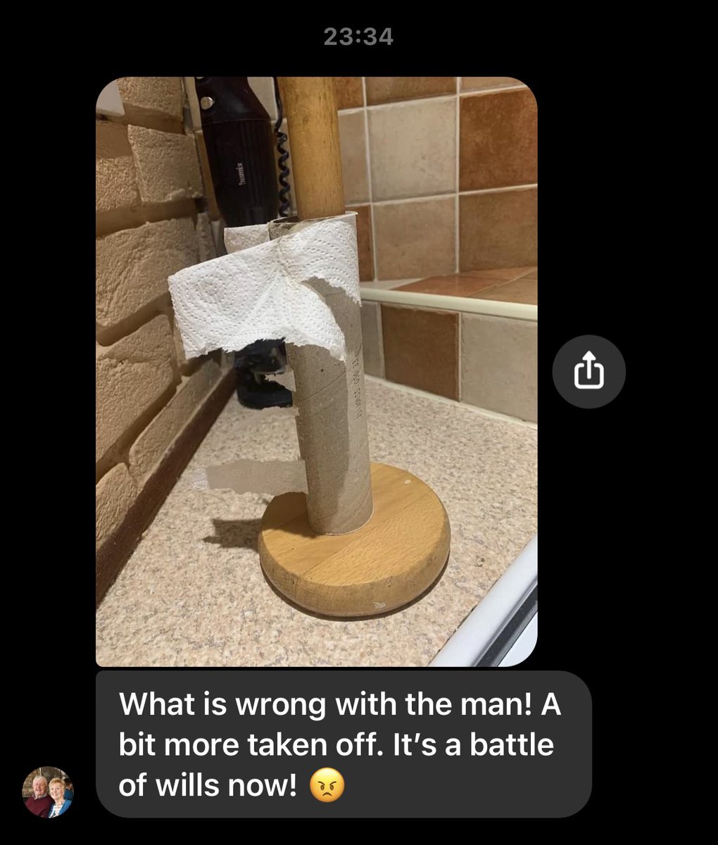 LatersBabyUK's tweet photo. My Mum Vs My Dad #KitchenPaper
I’ve been sending daily updates to @luvselefantes 🤣 https://t.co/ENJGgwOZLU