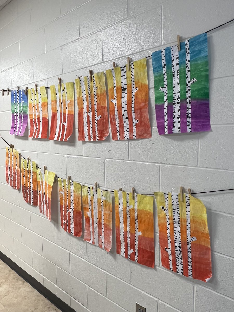 Love how this birch tree art turned out! Bravo 2ème 🤗