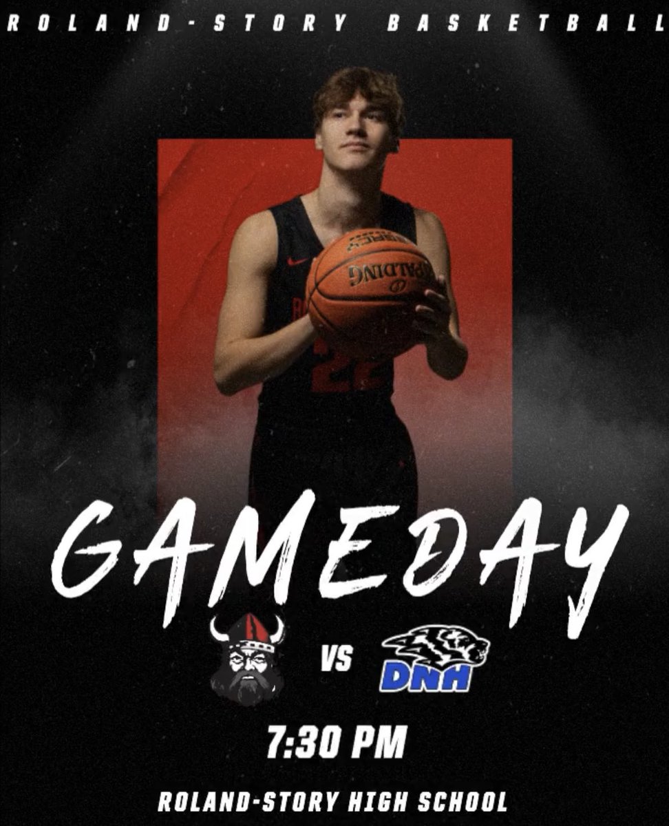 RS_ThorsDen's tweet photo. It’s Game Day! The Norse are hosting Dike-New Hartford tonight. BE THERE AND BE LOUD🔴⚫️
📍 Roland-Story High School
⏰Girls 6:00pm Boys 7:30pm
🆚 Dike-New Hartford
👔 PJ Night
#ROLLNORSE https://t.co/KQTrjAeKV3