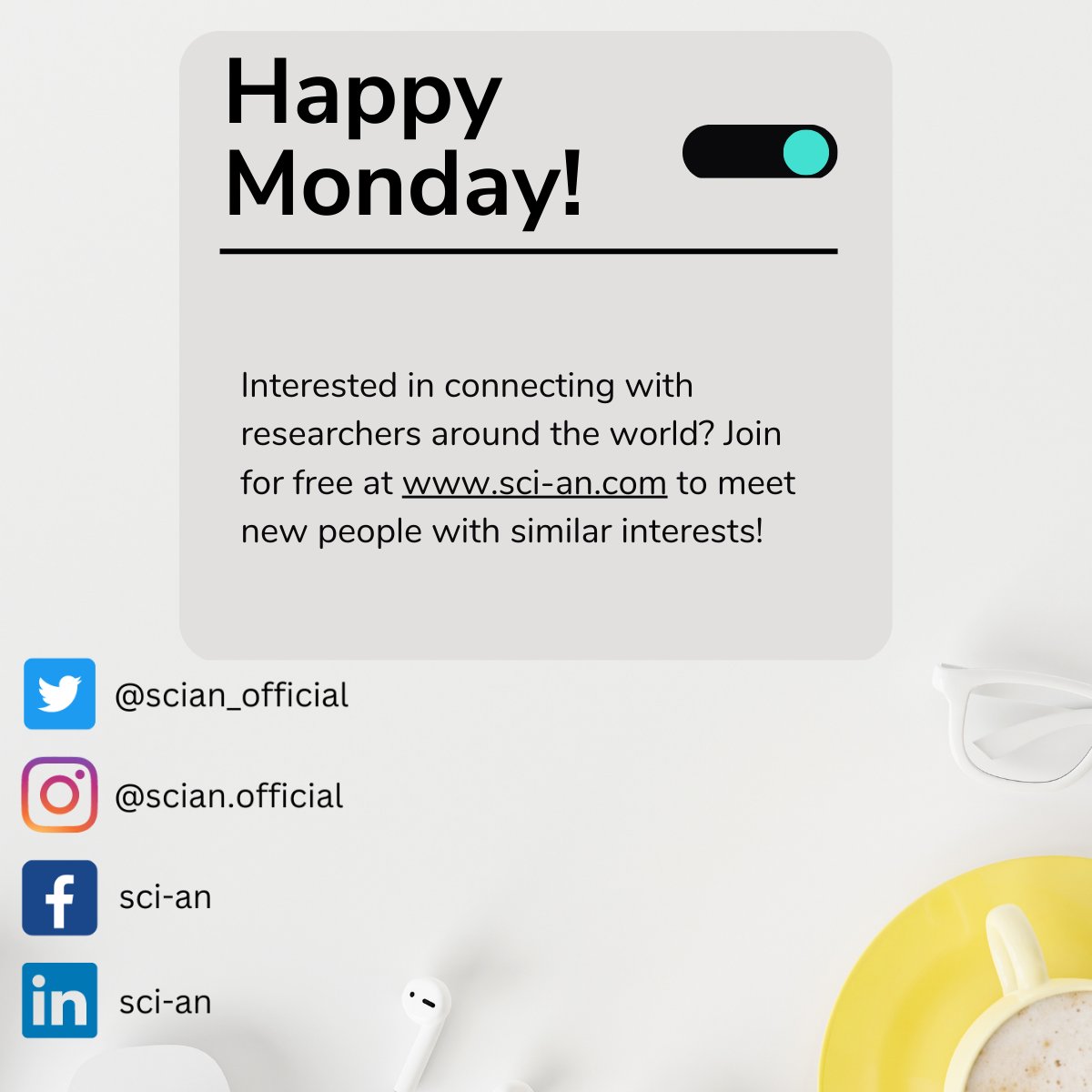 Happy Monday sciantists! Conferences are great to meet people in #science.  sci-an lets you start and continue conversations in interesting topics with the most relevant people for you. Check out sci-an.com for more details.

#networking #virtualnetworking  #research