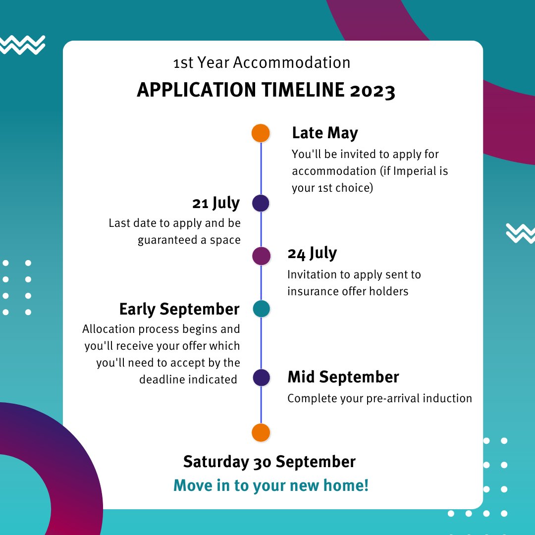 ImperialAccomm's tweet photo. Will you be joining us in September 2023? Check out our accommodation application timeline and process. 

#imperialcollege #imperialcollegeaccommodation #studentaccommodationoffice  #studenthalls #UCAS https://t.co/X201c89rKH